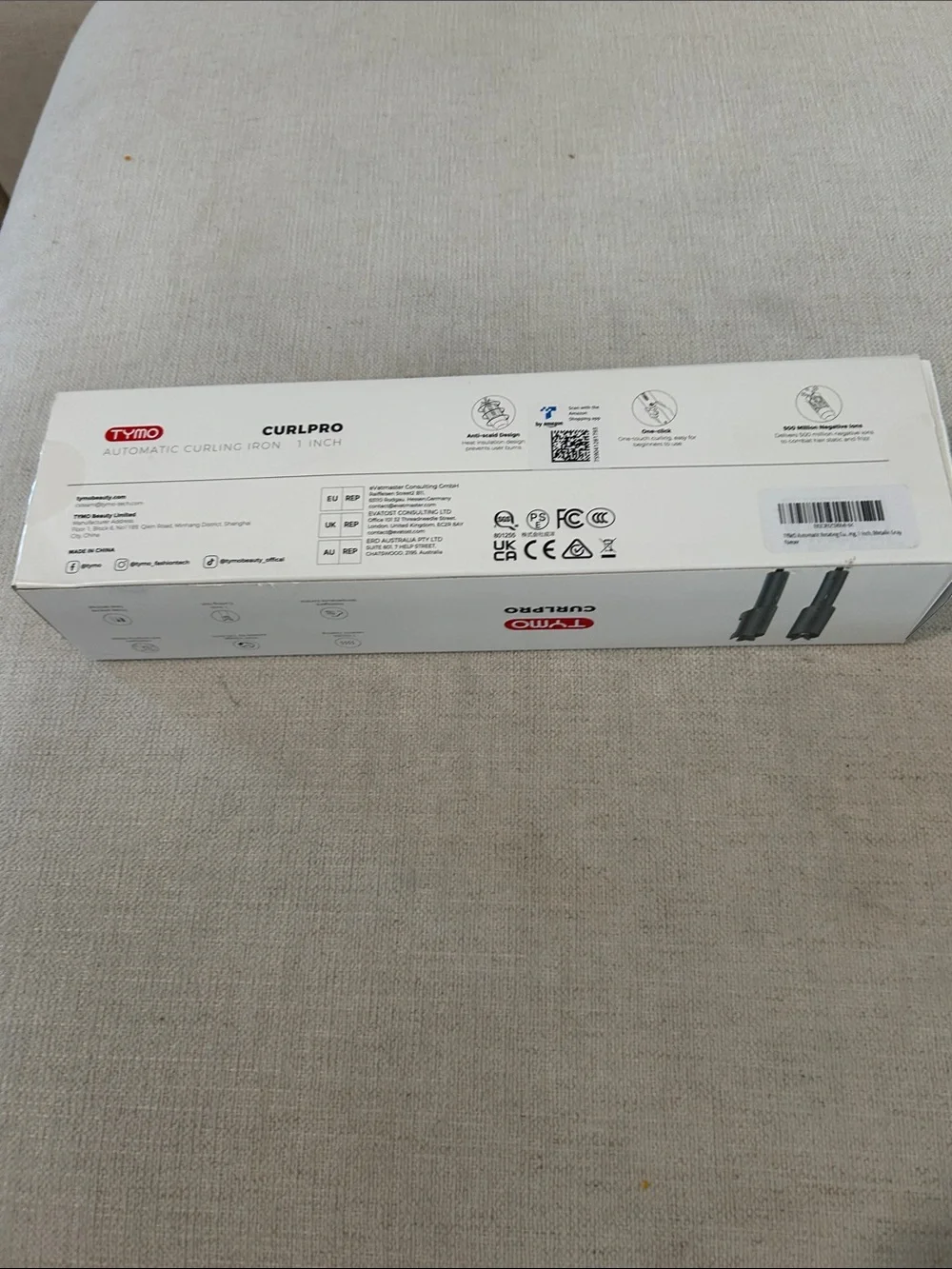 TYMO CURLPRO GREY, automatic curling iron, 1.25, NWT
